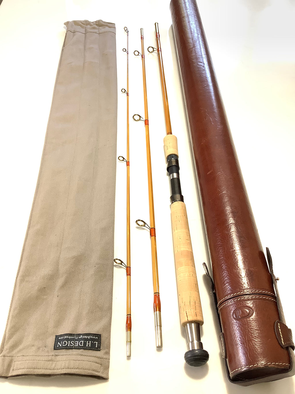 RARE L.H.DESIGN Built Cane Casting Travel Rod By Leen Huisman 1 of 2 Only.