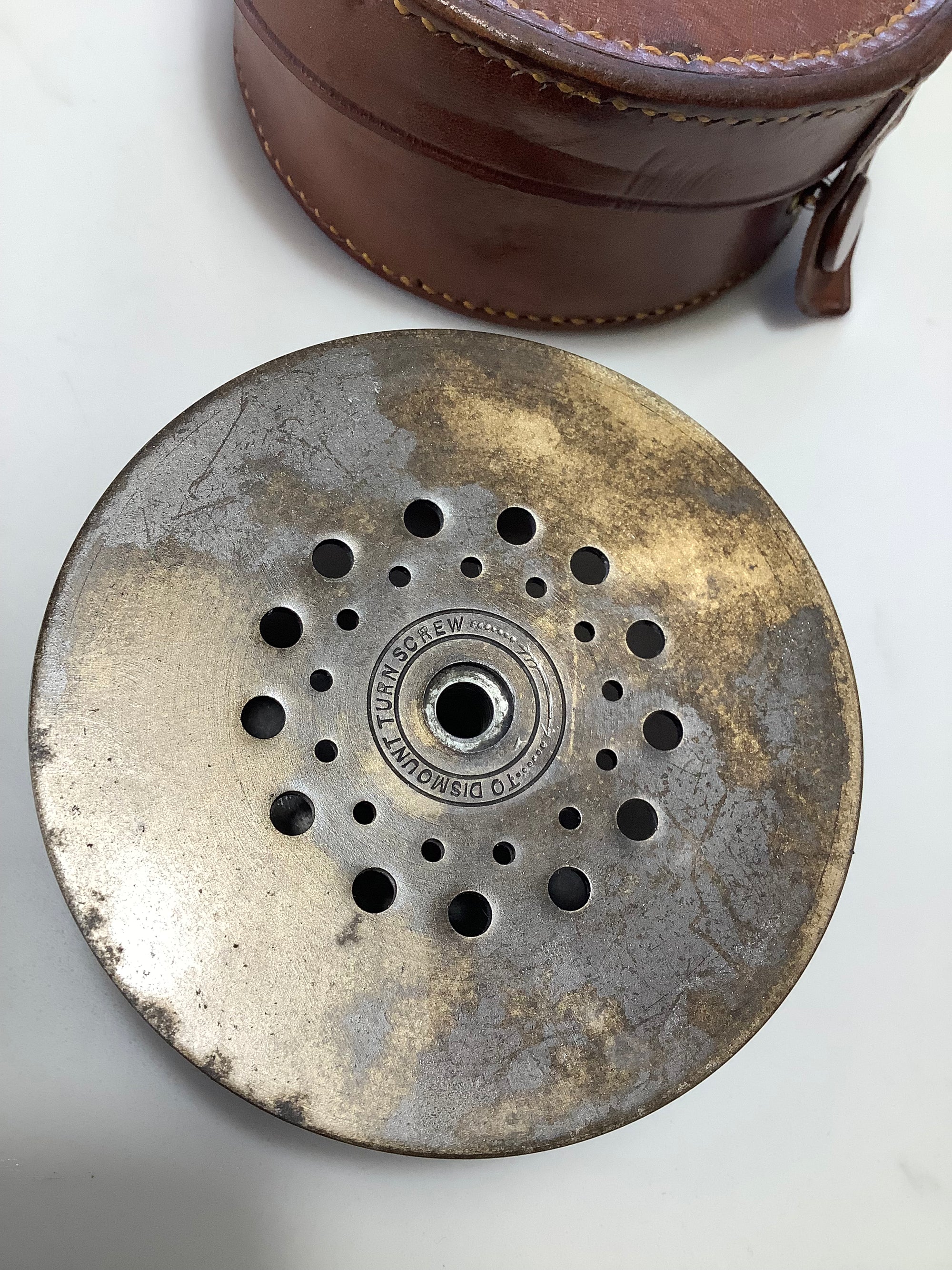 Antique Hardy Bros Perfect Fly Reel Spare Spool and case