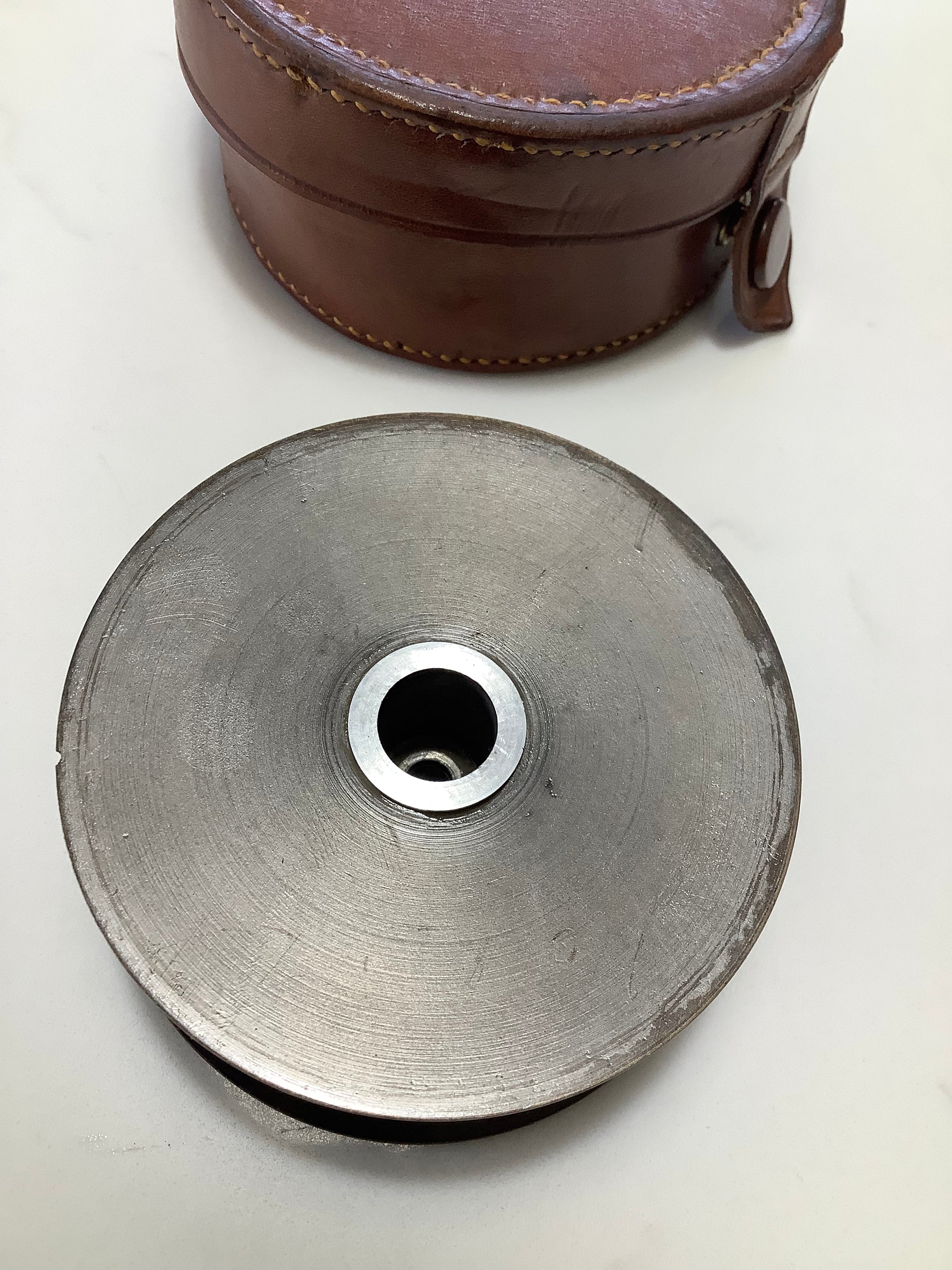 Antique Hardy Bros Perfect Fly Reel Spare Spool and case