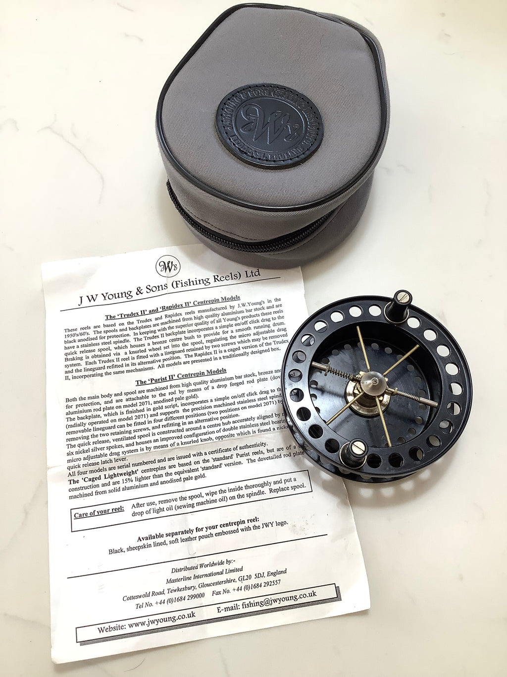 J.W.Young LIMITED EDITION Centrepin with spare spool