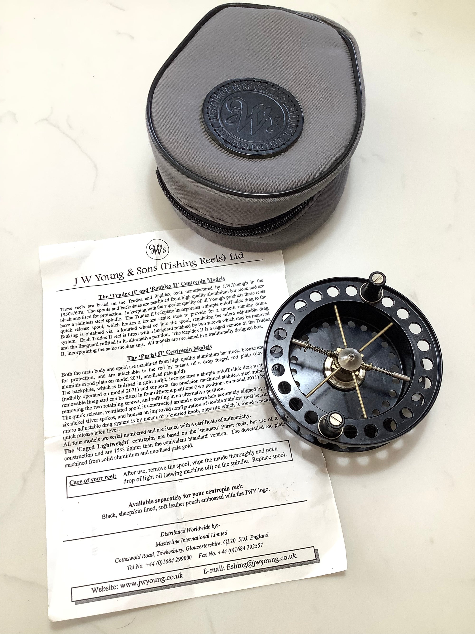 J.W.Young LIMITED EDITION Centrepin with spare spool