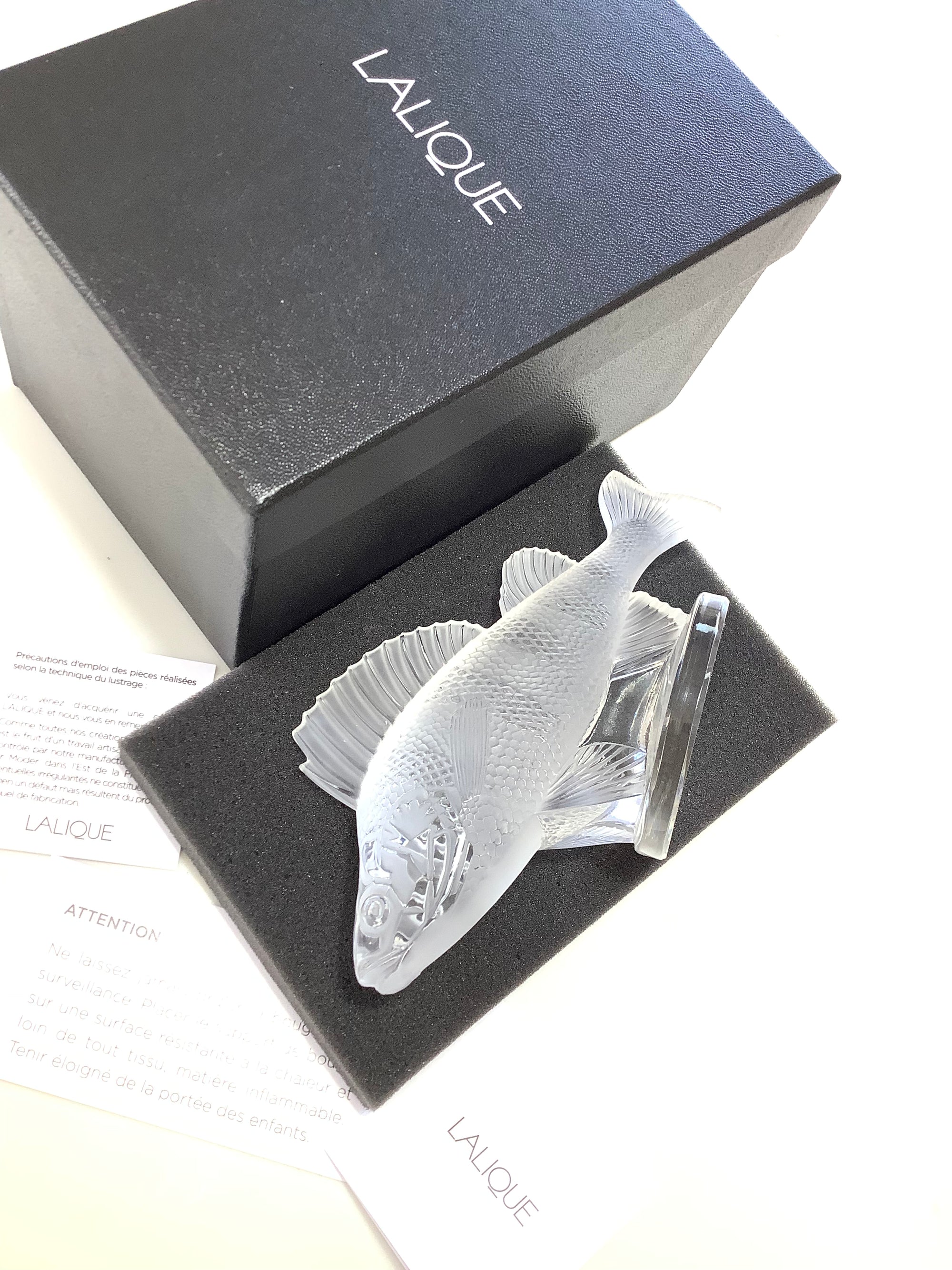 Lalique of France Frosted Crystal Perch