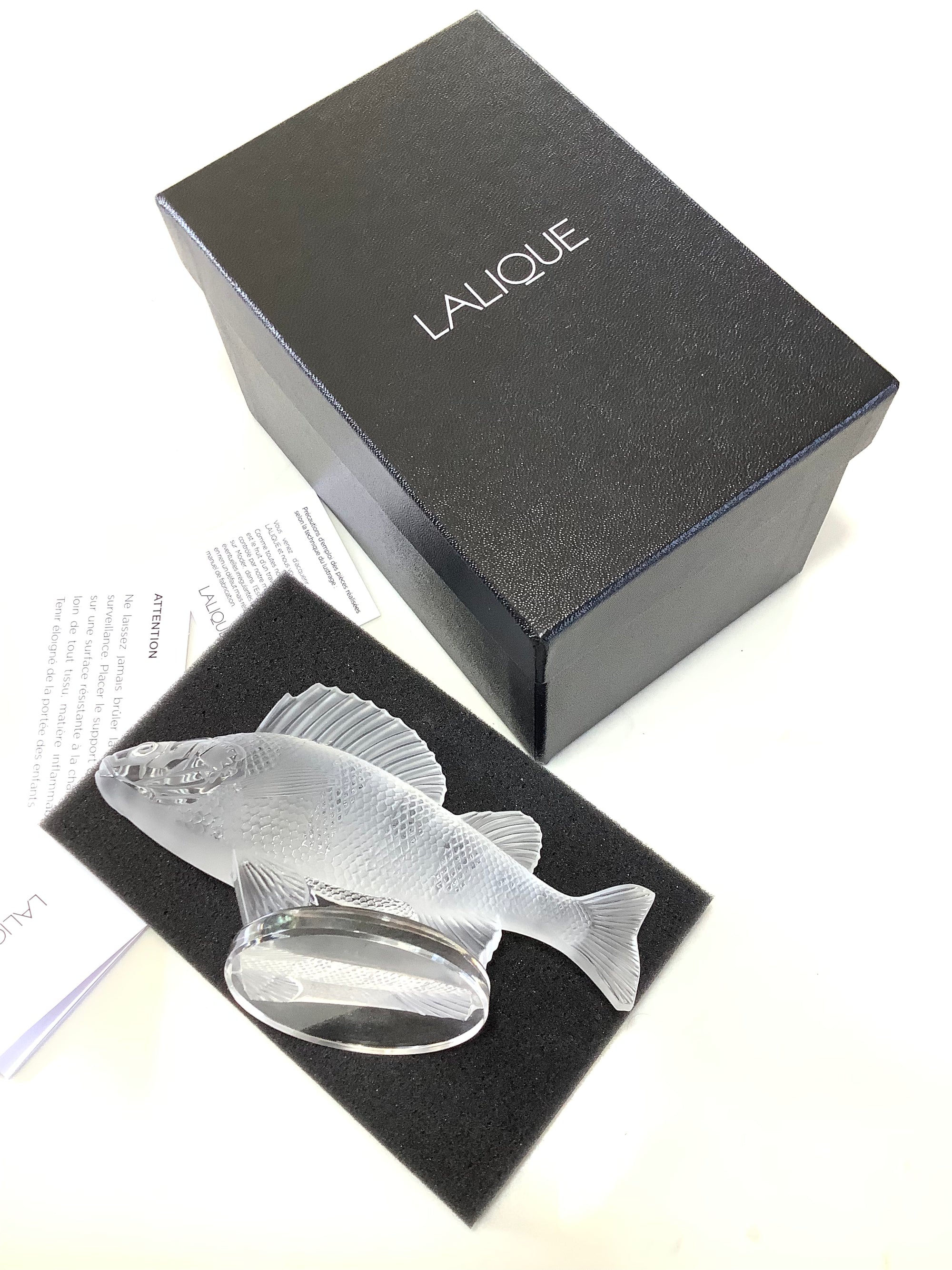 Lalique of France Frosted Crystal Perch