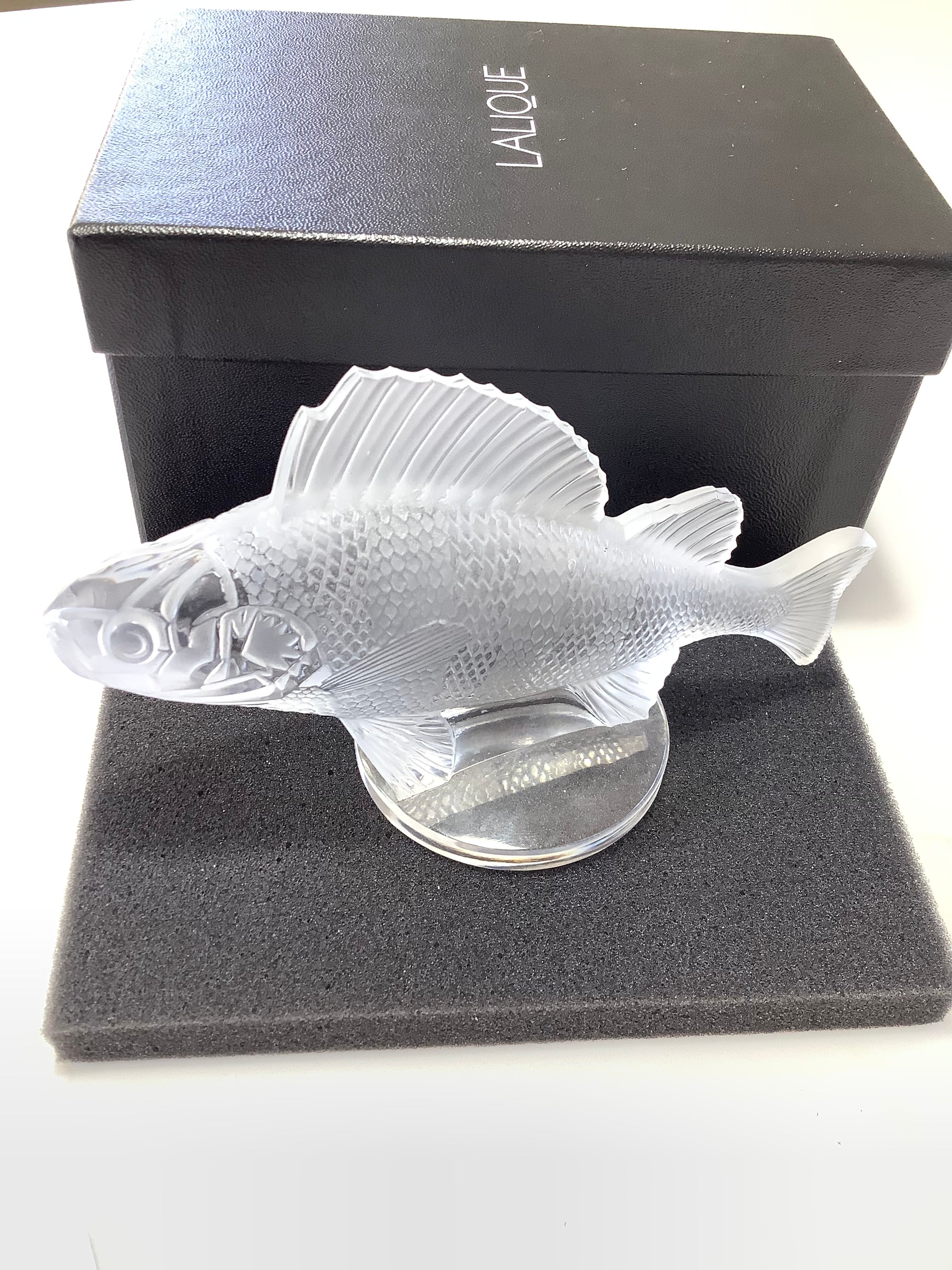 Lalique of France Frosted Crystal Perch