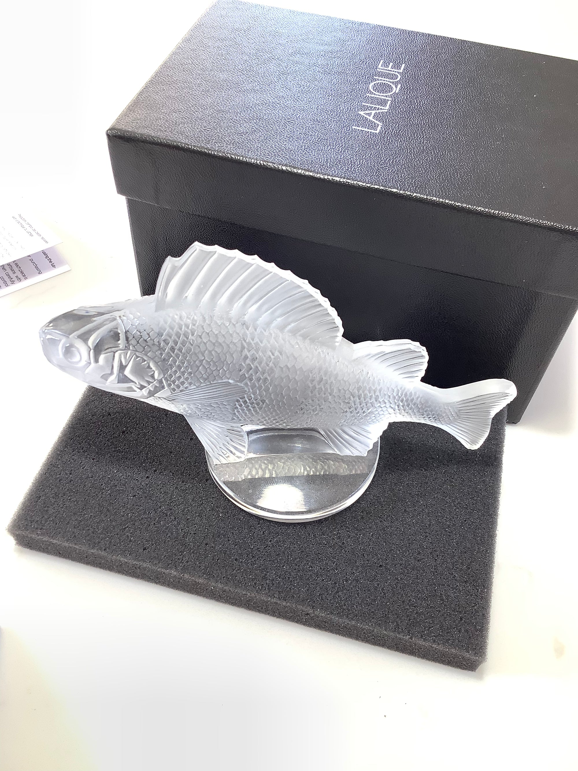 Lalique of France Frosted Crystal Perch