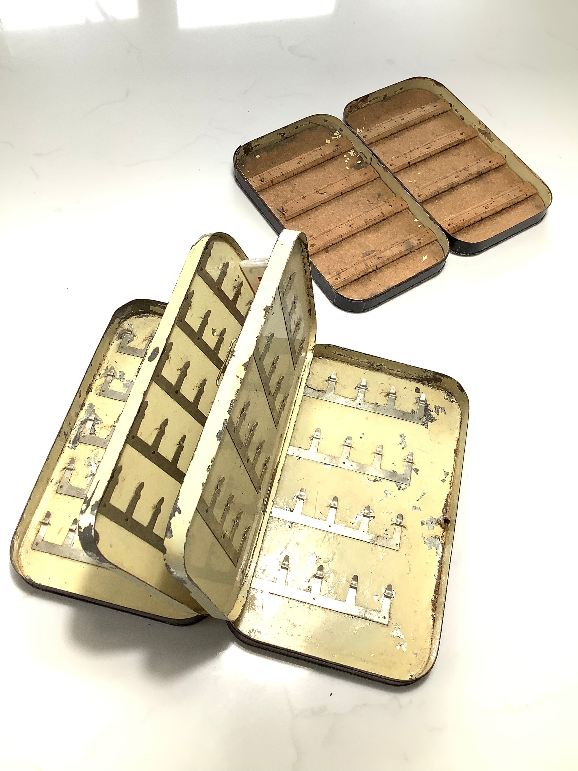 Four Antique Vintage Salmon & Trout Fly Boxes
