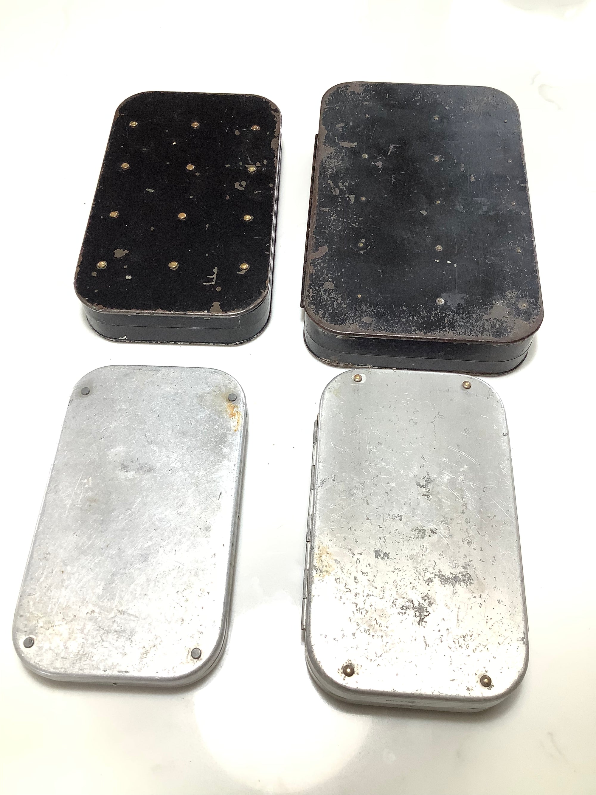 Four Antique Vintage Salmon & Trout Fly Boxes