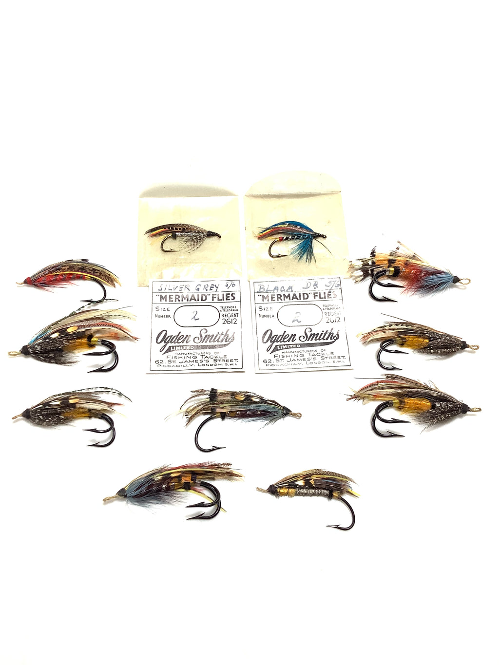 Antique Fully Dressed Traditional Gut Eye Salmon Flies