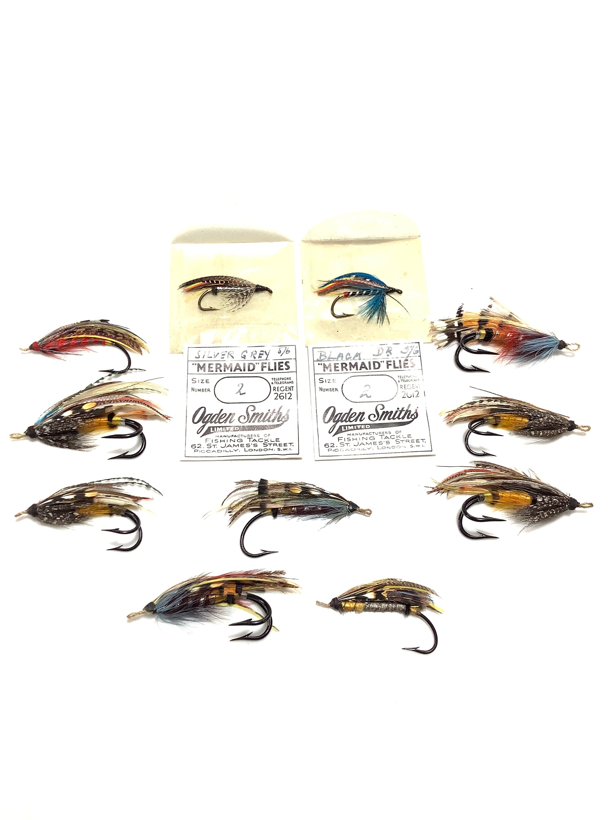 Antique Fully Dressed Traditional Gut Eye Salmon Flies