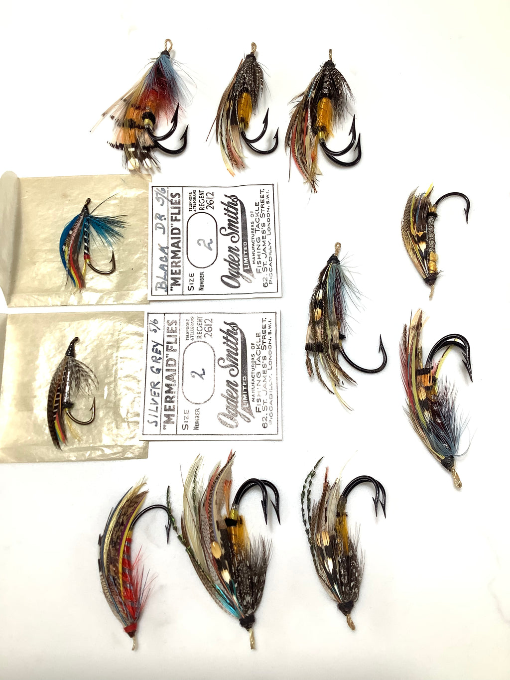 Antique Fully Dressed Traditional Gut Eye Salmon Flies