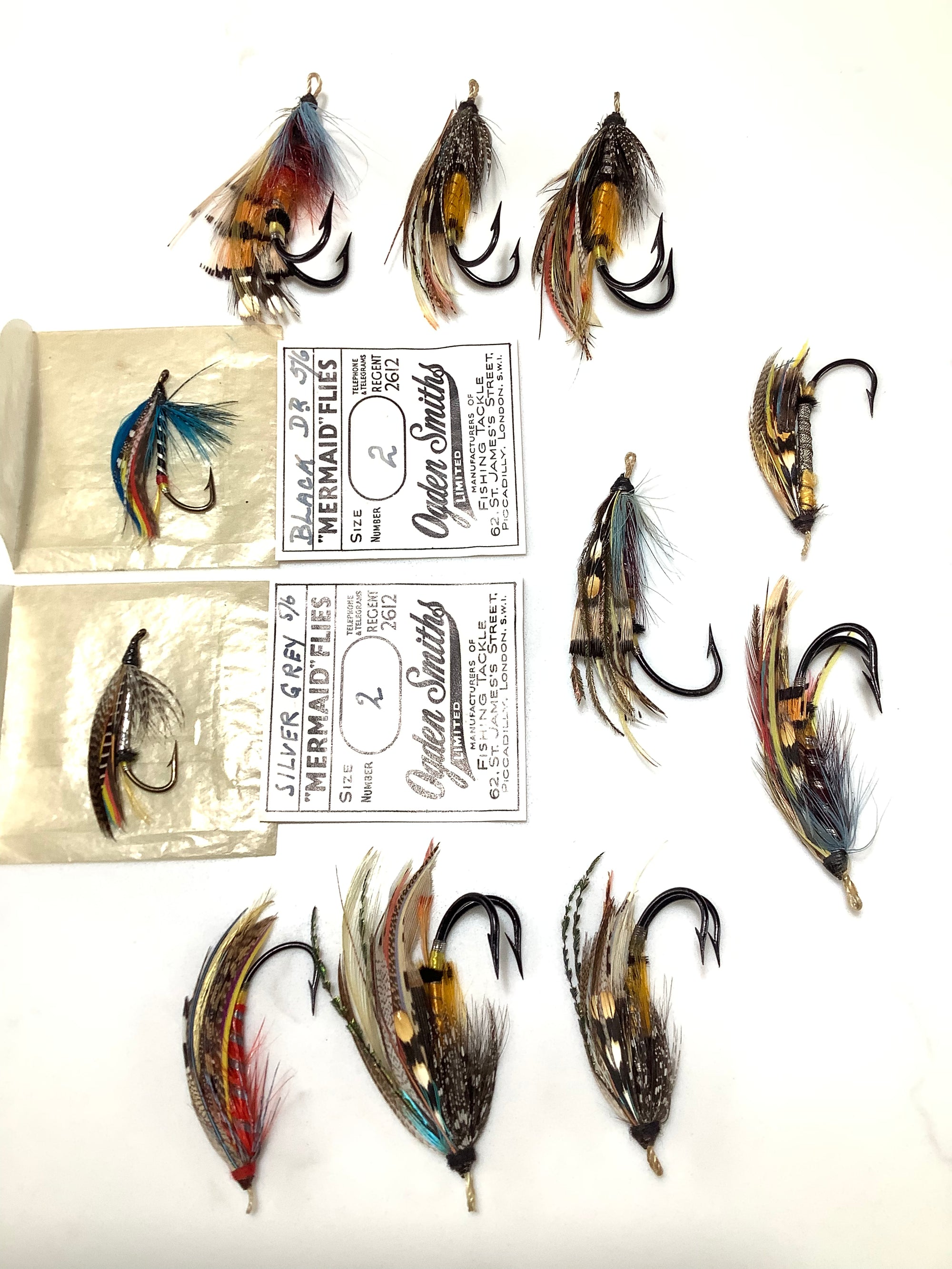 Antique Fully Dressed Traditional Gut Eye Salmon Flies