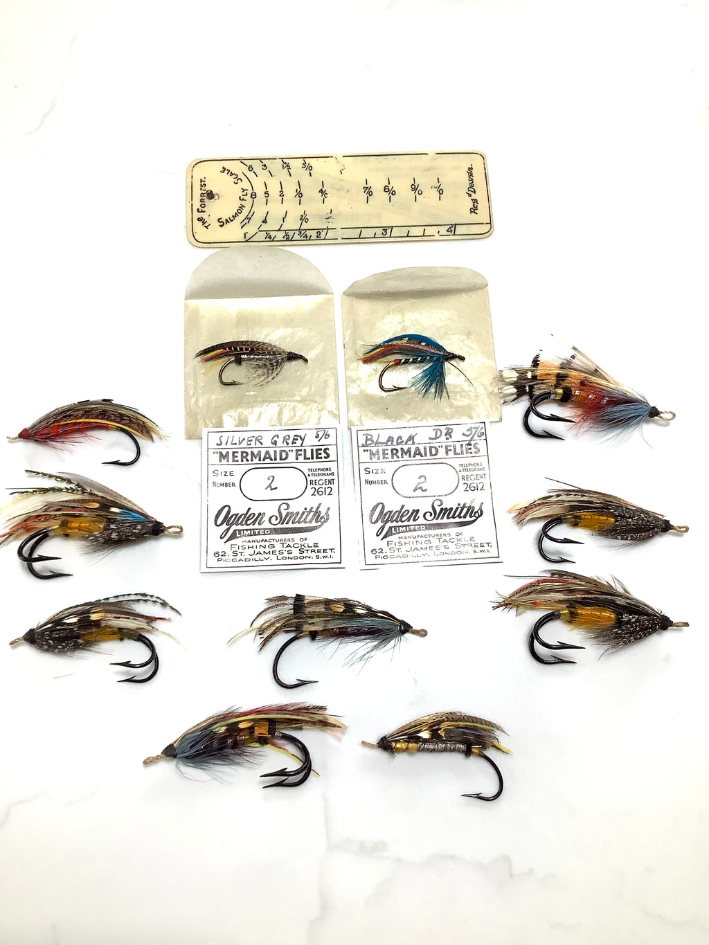 Antique Fully Dressed Traditional Gut Eye Salmon Flies