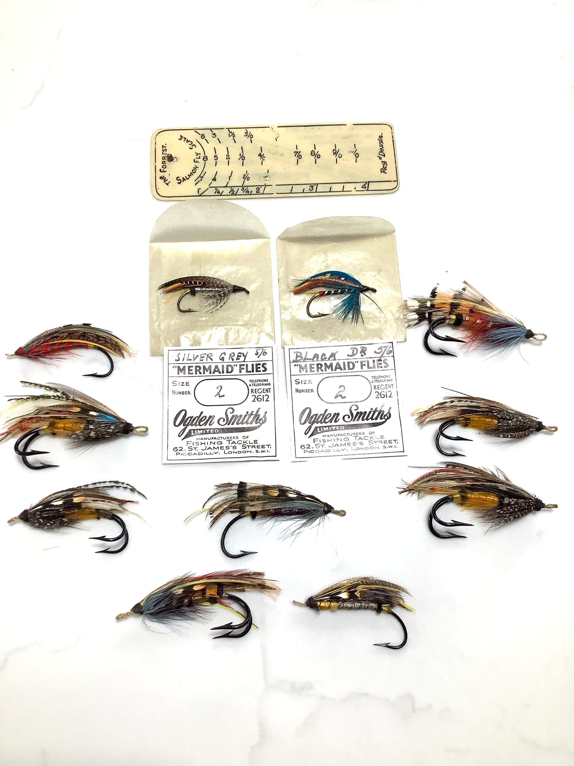 Antique Fully Dressed Traditional Gut Eye Salmon Flies