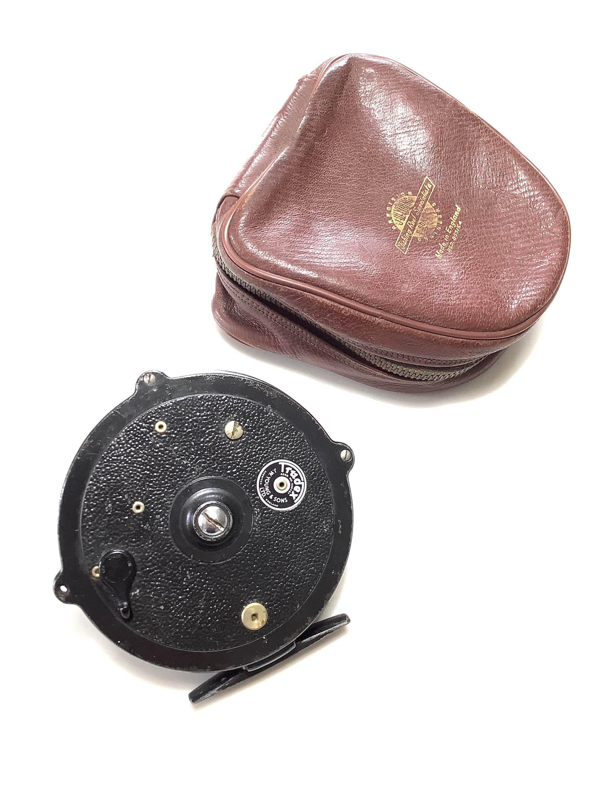 Vintage J.W.Young TRUDEX Centrepin with Leather Case