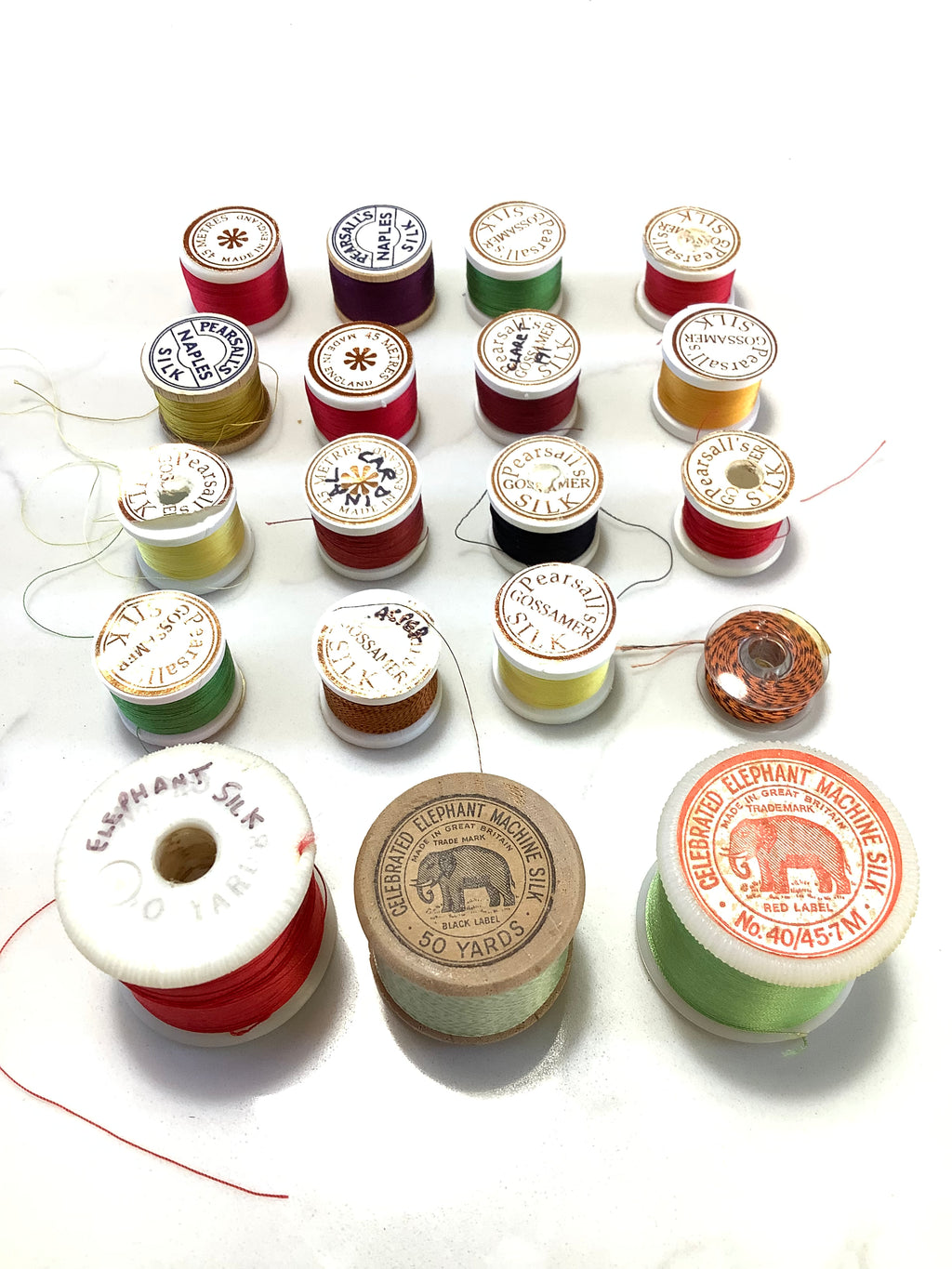PEARSALLS Gossamer & Elephant Pure Silk For Fly Tying/Rod Building