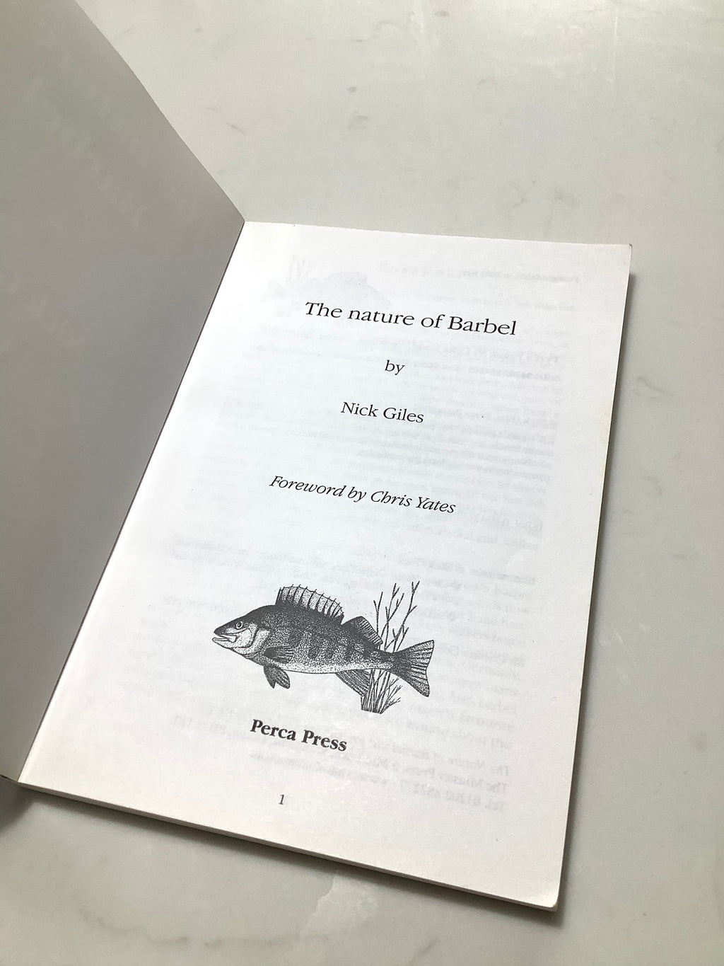 THE NATURE OF BARBEL By Nick Giles forwarded by Chris Yates