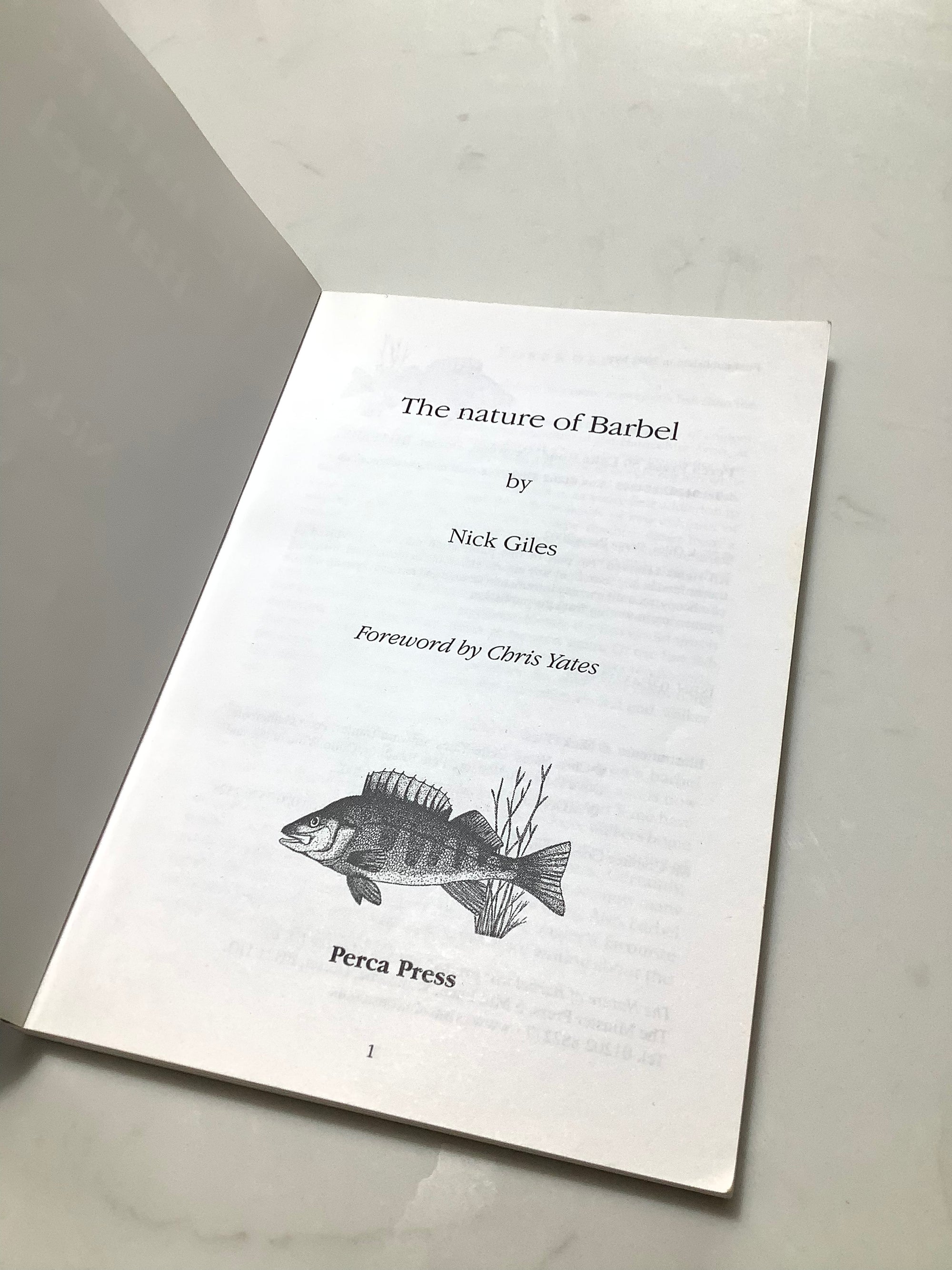 THE NATURE OF BARBEL By Nick Giles forwarded by Chris Yates