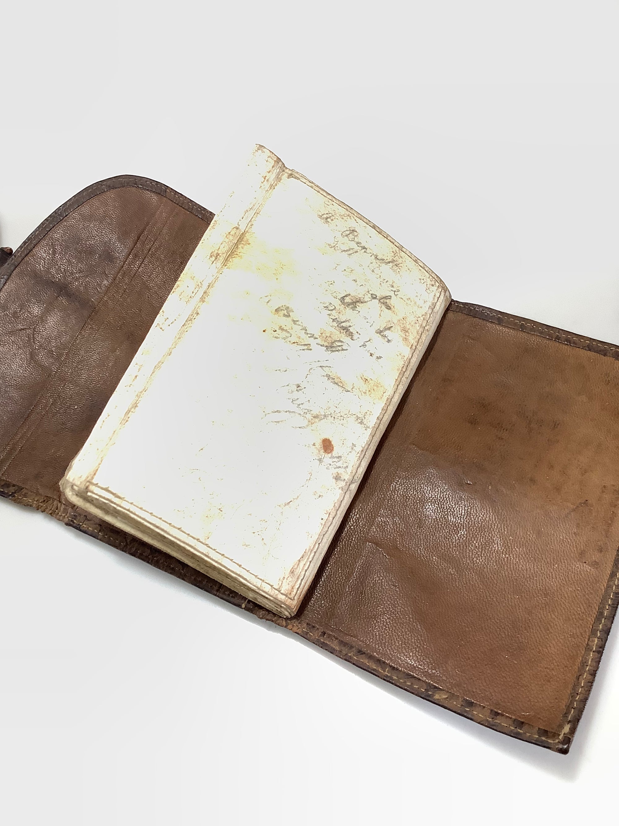 Antique Rare Malloch Crocodile Skin Fly Fishing Wallet with Multi-Tool