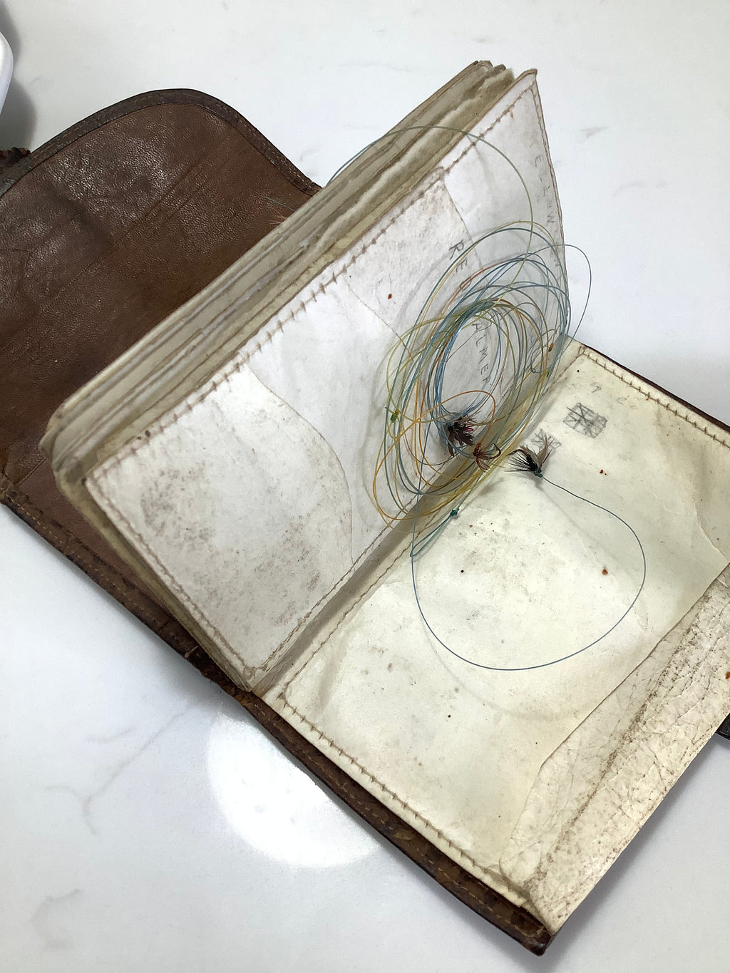 Antique Rare Malloch Crocodile Skin Fly Fishing Wallet with Multi-Tool