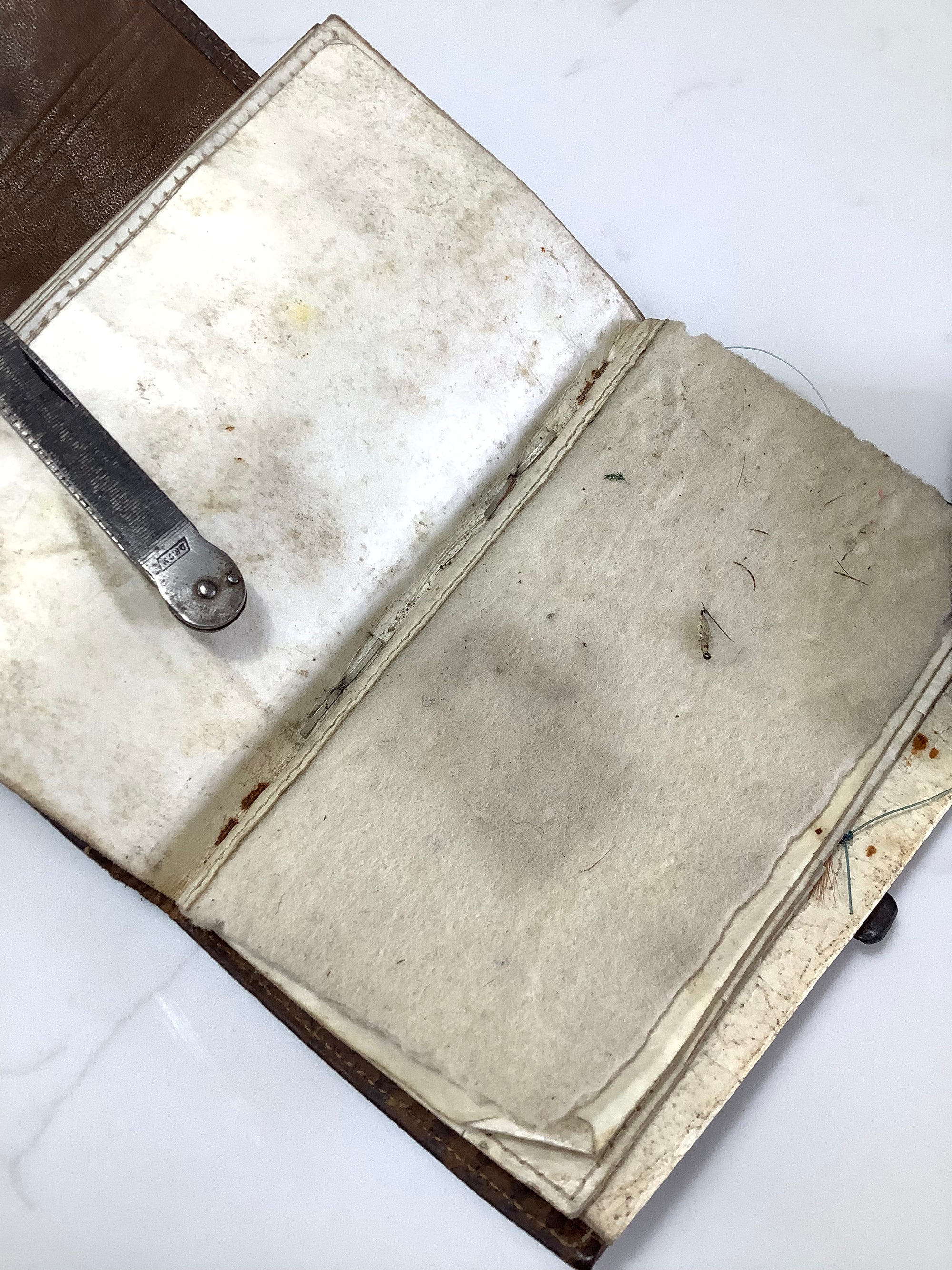 Antique Rare Malloch Crocodile Skin Fly Fishing Wallet with Multi-Tool