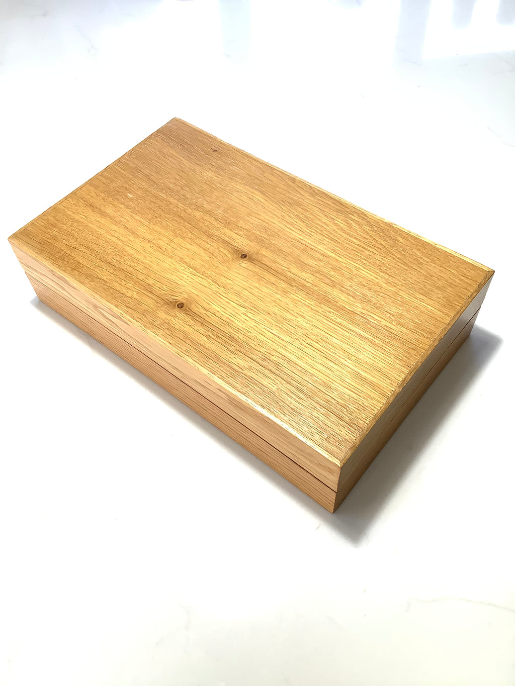 Solid OAK Salmon Fly Box with good selection of Traditional Salmon Flies
