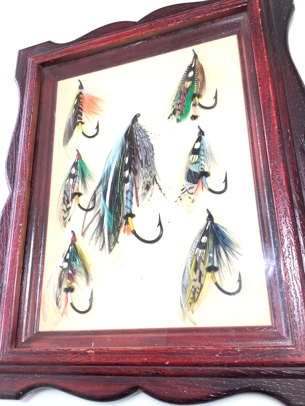 Fine Framed Vintage Collection of Hand Tied Fully Dressed Large 10/0 Salmon Flies