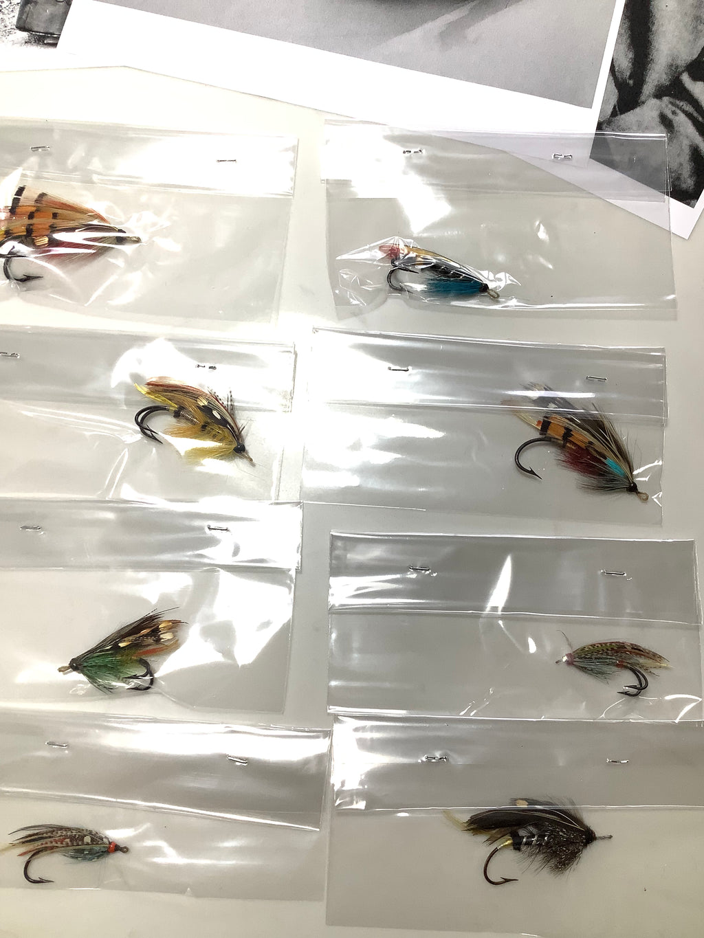 Antique Historical Interest 12x Gut Eye Dressed Salmon Flies Collection