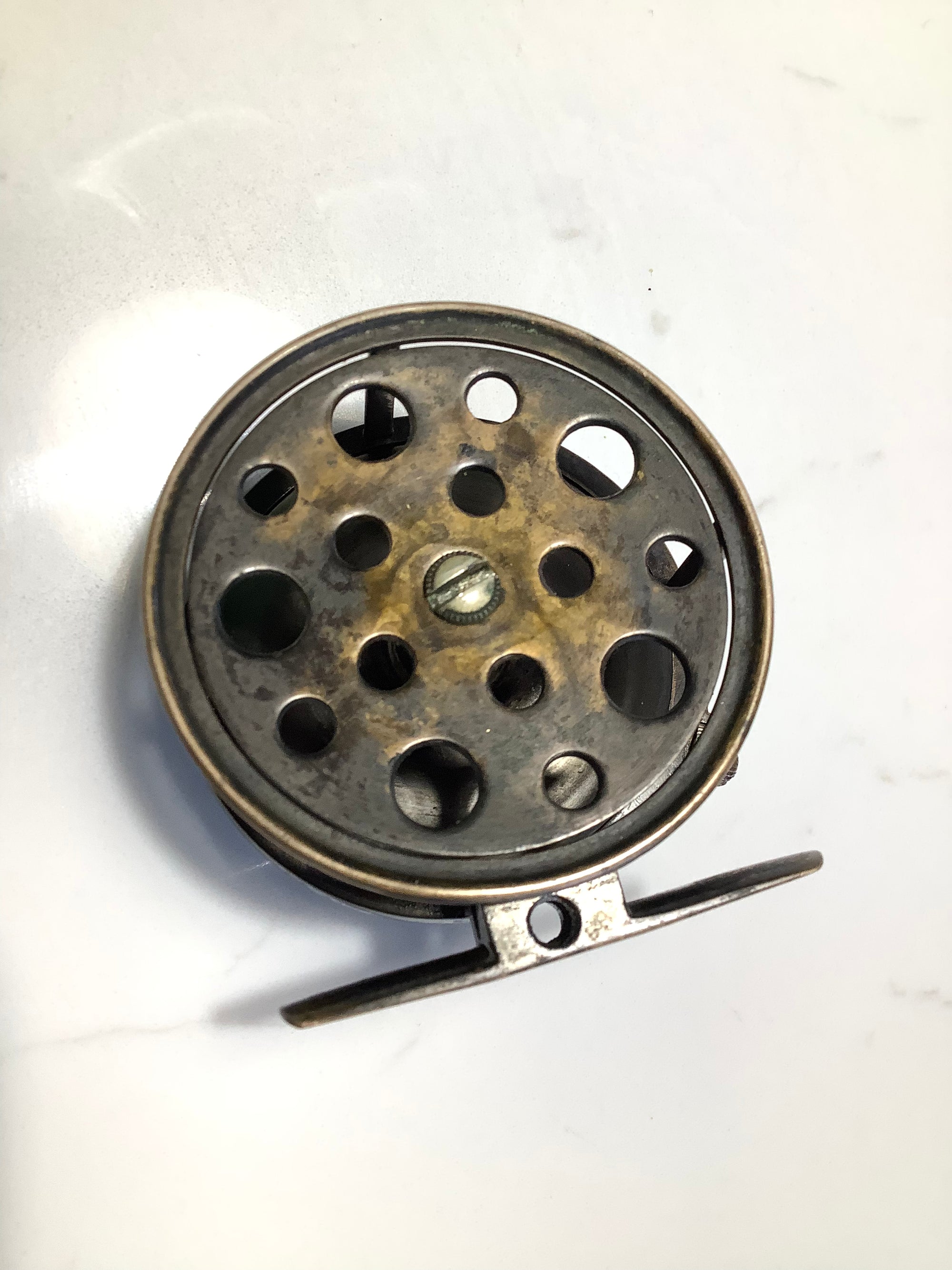 Very Rare Antique 1896 Hardy Bros Brass 2 3/4” Perfect Fly Reel