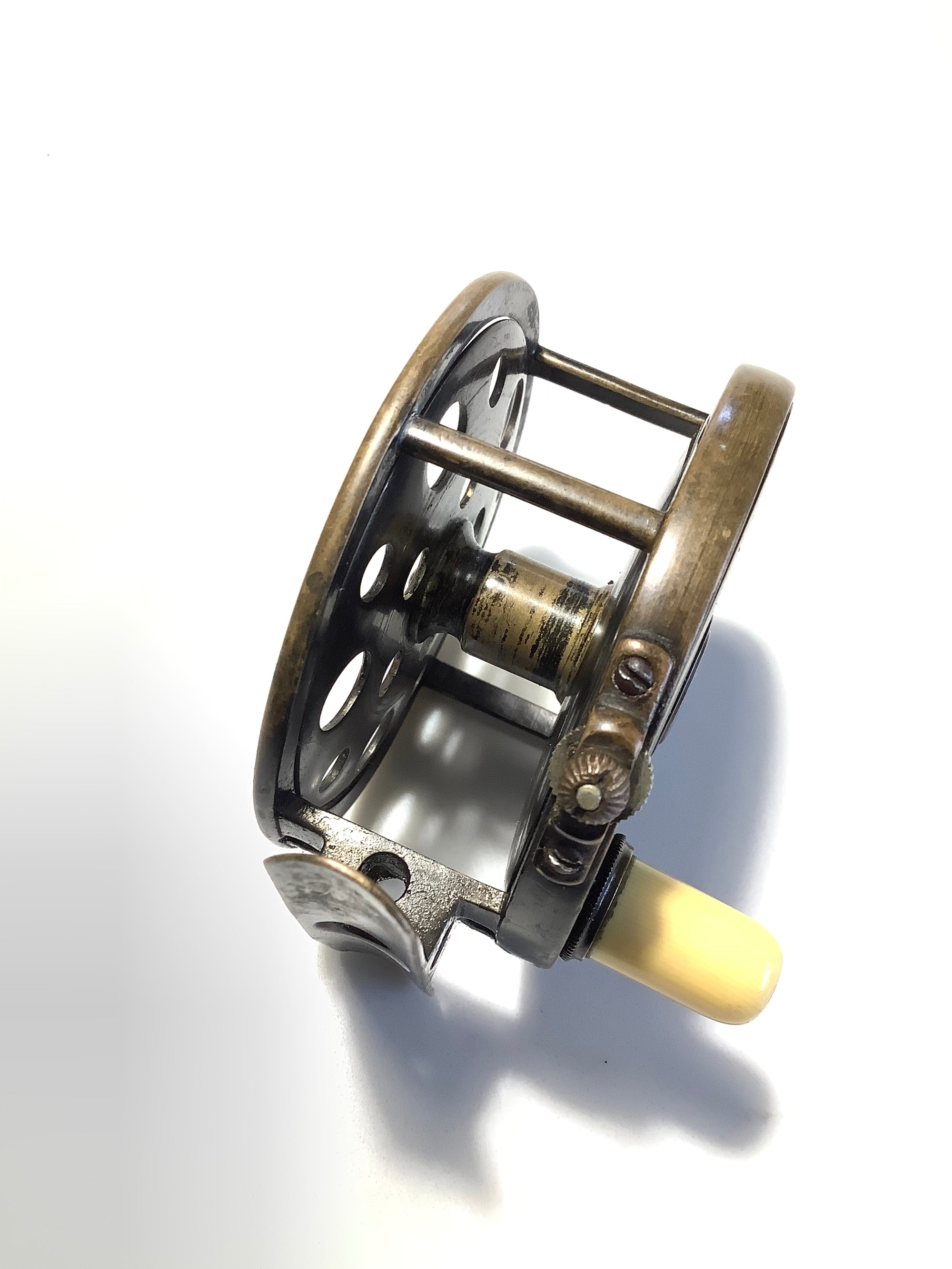 Very Rare Antique 1896 Hardy Bros Brass 2 3/4” Perfect Fly Reel